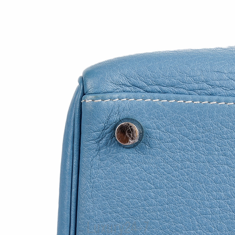 Hermès Blue Jean Clemence Retourne Kelly 32