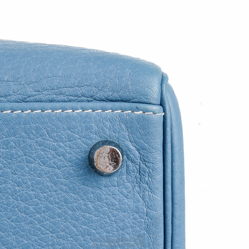 Hermès Blue Jean Clemence Retourne Kelly 32