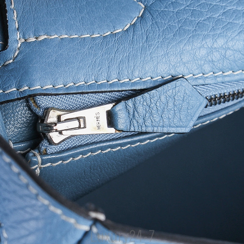 Hermès Blue Jean Clemence Retourne Kelly 32