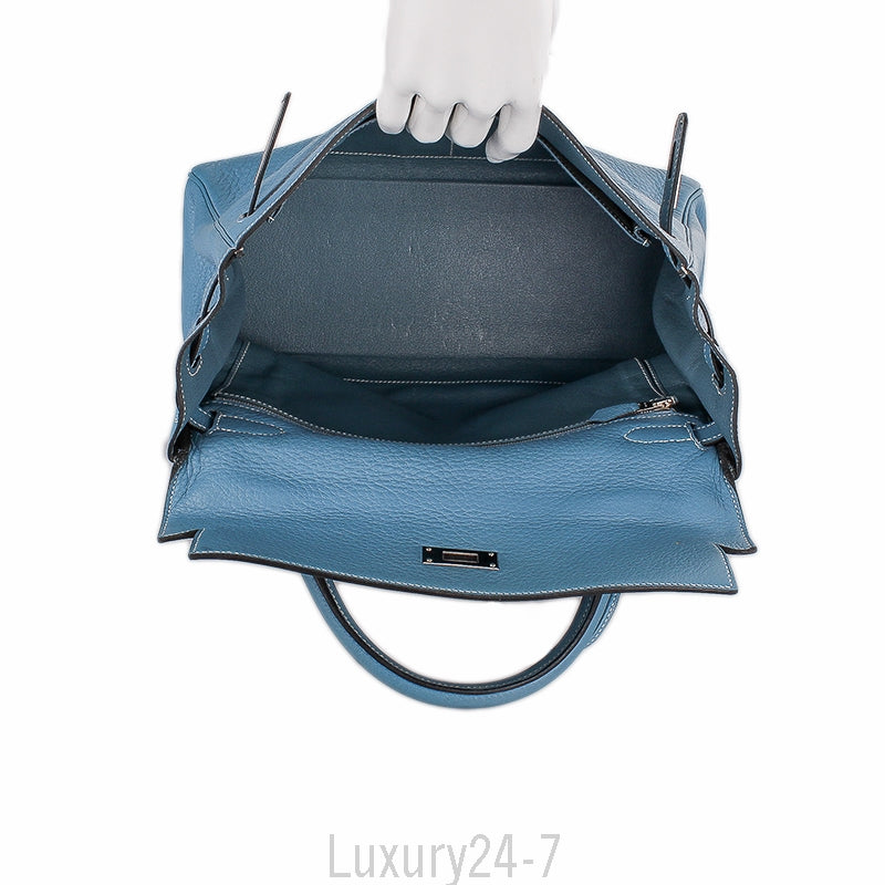 Hermès Blue Jean Clemence Retourne Kelly 32