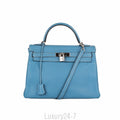 Hermès Blue Jean Clemence Retourne Kelly 32