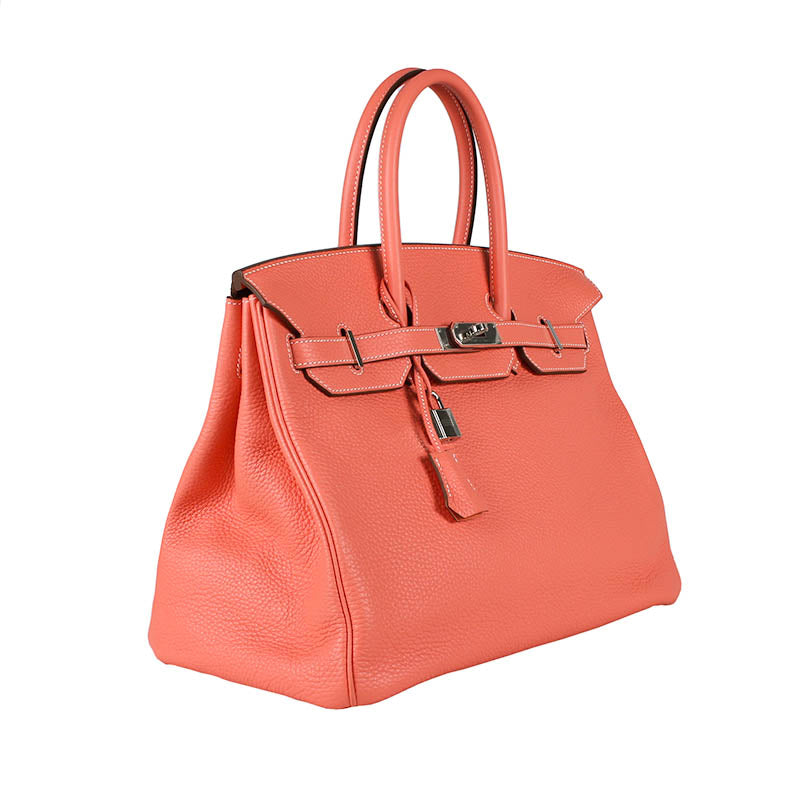 Hermes Clemence Leather Crevette Birkin 35cm