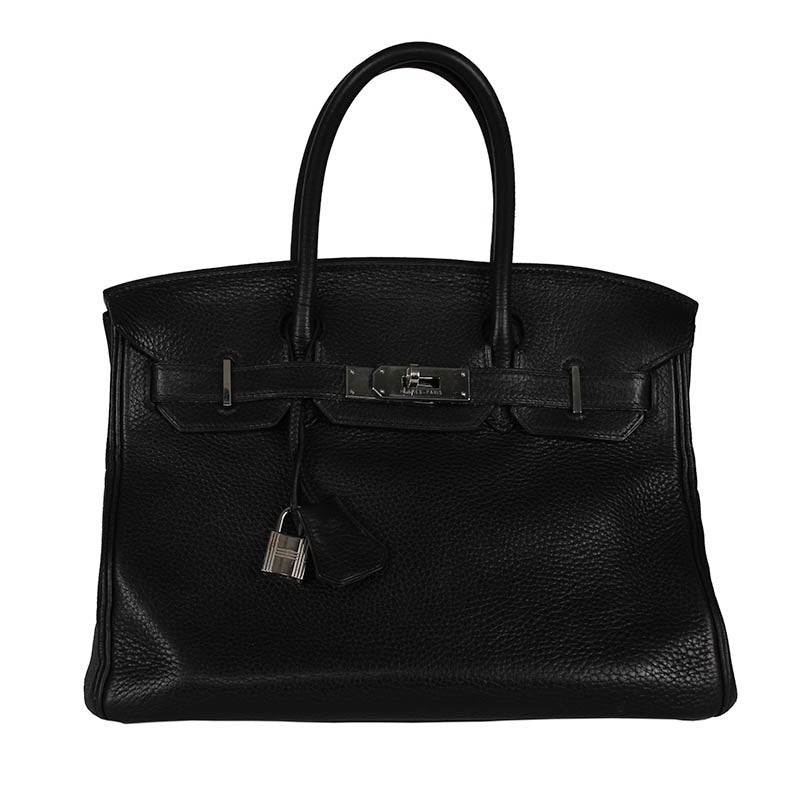 Hermès Birkin Black 30cm Clemence Leather