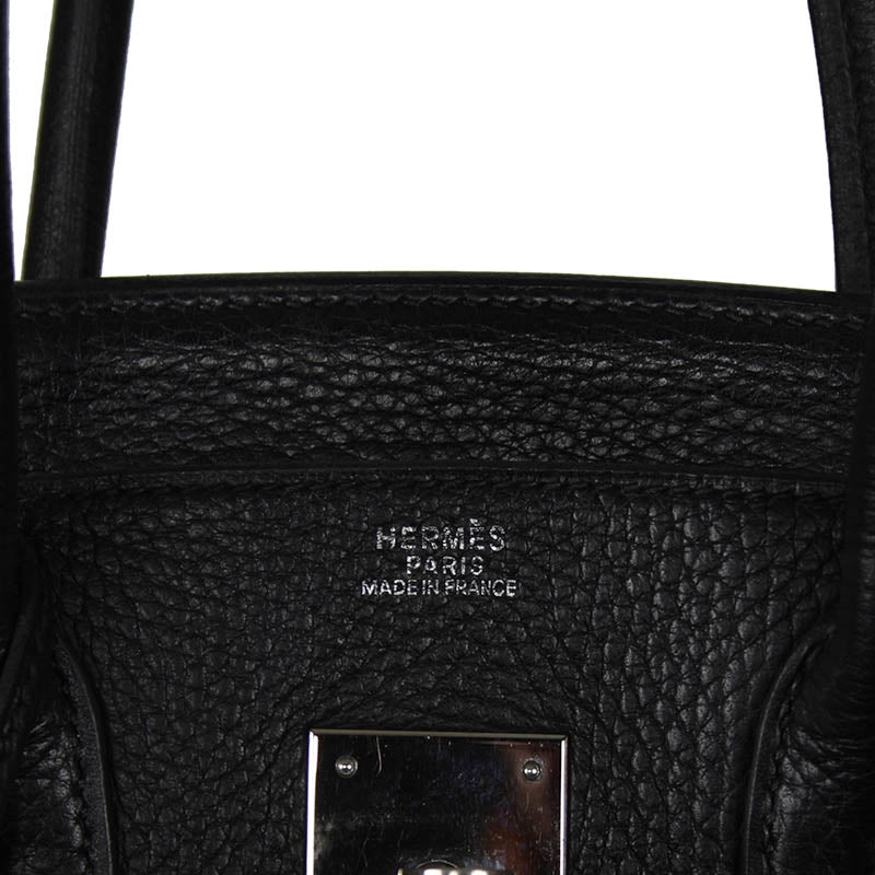 Hermès Birkin Black 30cm Clemence Leather