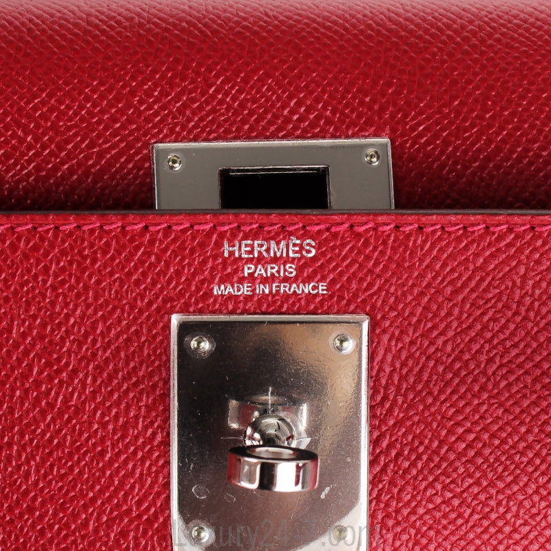 Hermes Rouge Casaque Epsom Sellier Kelly 28