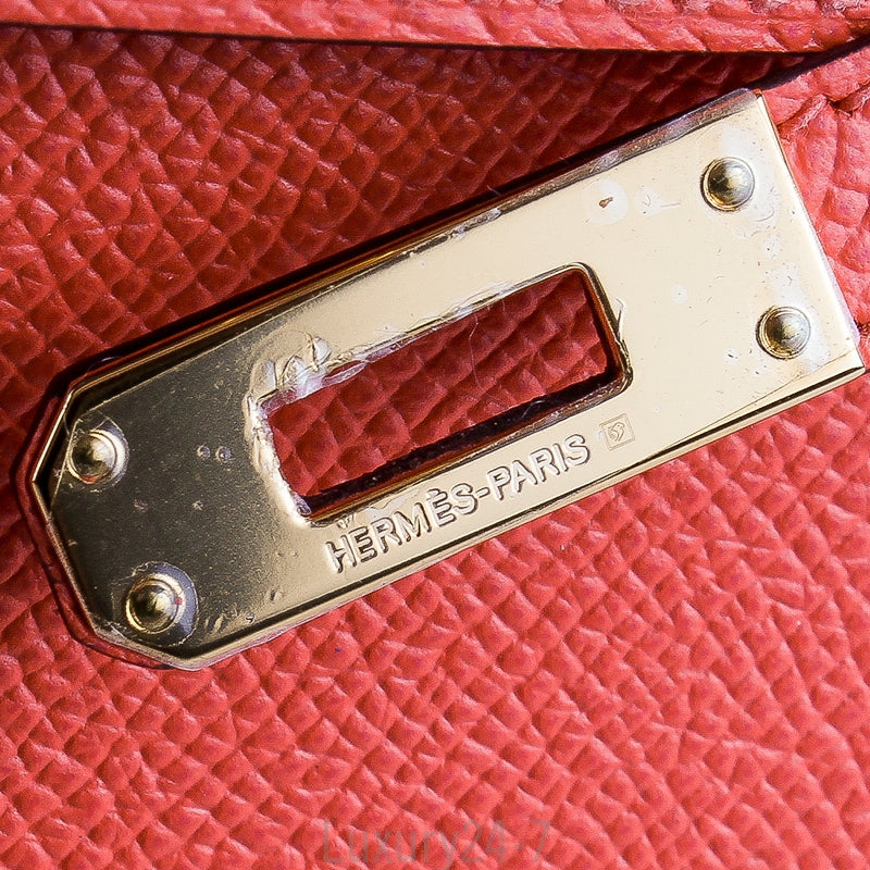 Hermes 2017 Rose Jaipur Epsom Kelly Sellier 25