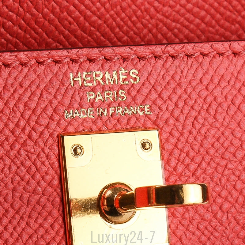 Hermes 2017 Rose Jaipur Epsom Kelly Sellier 25