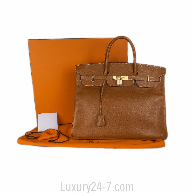 Hermes Gold Courvhevel Birkin 40