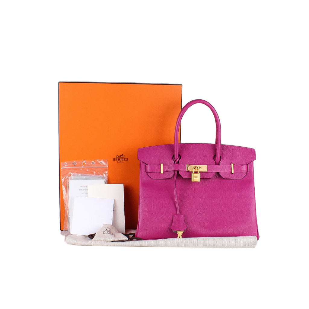 2018/19 Hermes Rose Poupre/Gris Epsom Horseshoe Birkin 30