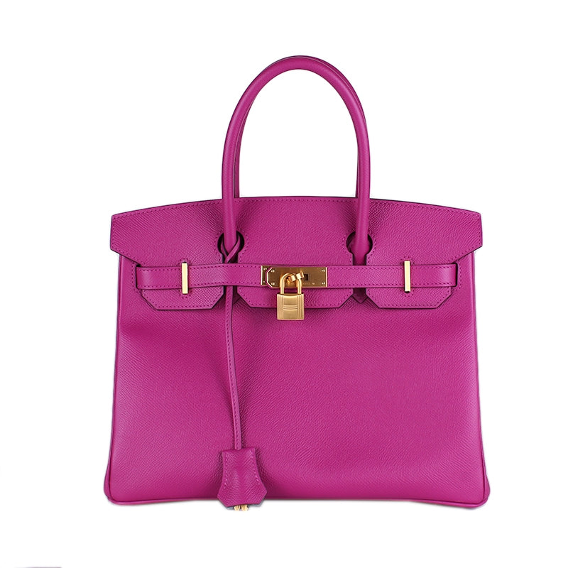 2018/19 Hermes Rose Poupre/Gris Epsom Horseshoe Birkin 30