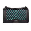 CHANEL 2017 Medium Chevron Boy Bag