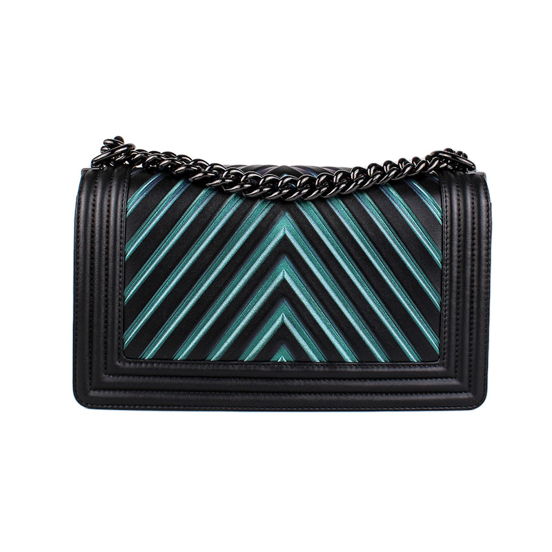 CHANEL 2017 Medium Chevron Boy Bag