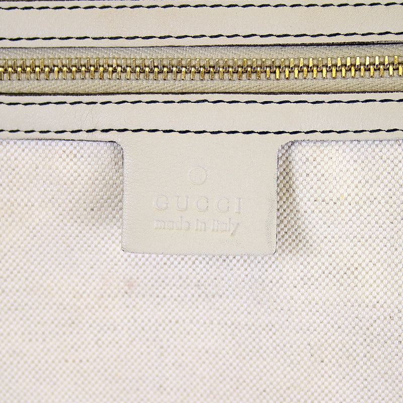 Gucci Emily Guccissima Cream Medium Leather Hobo