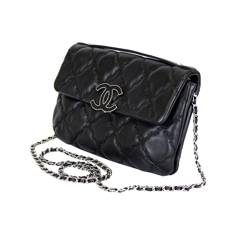 Chanel Hampton Black Mini Flap Bag