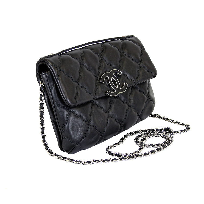 Chanel Hampton Black Mini Flap Bag