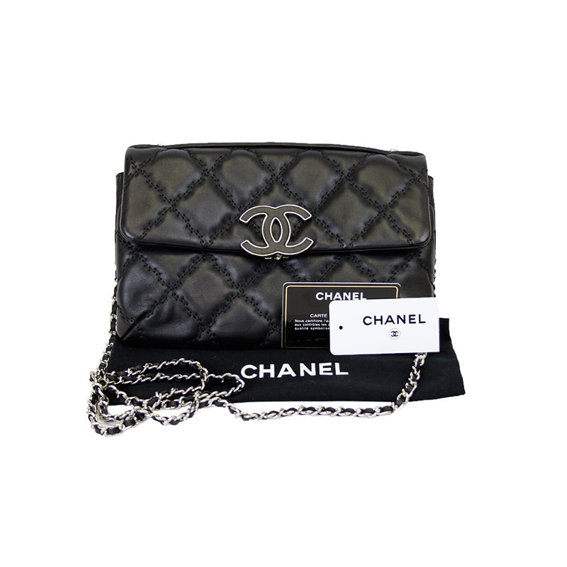 Chanel Hampton Black Mini Flap Bag