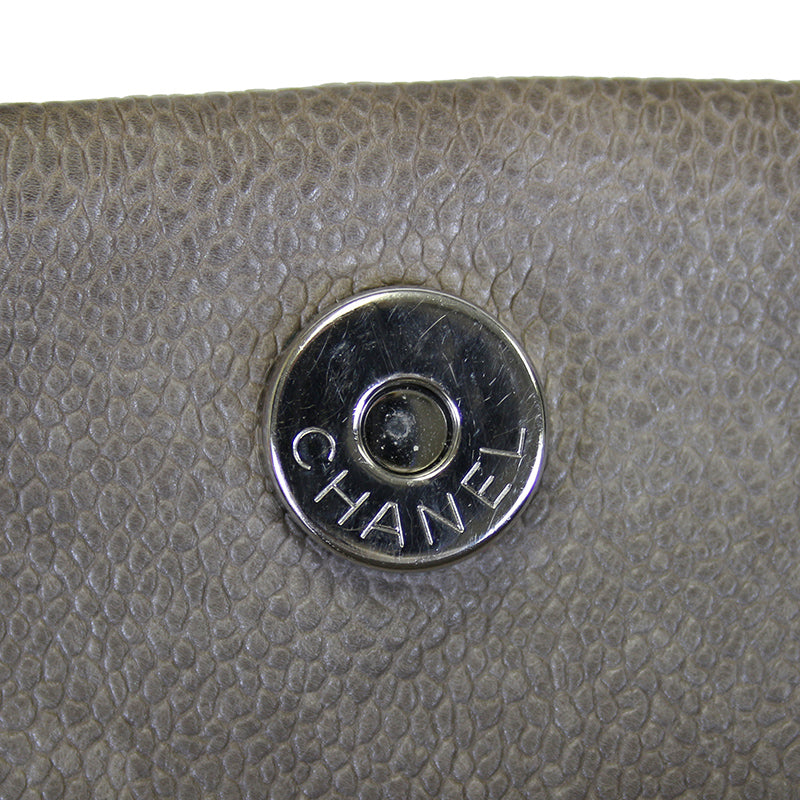 Chanel Large Mademoiselle Taupe Caviar Bag SHW