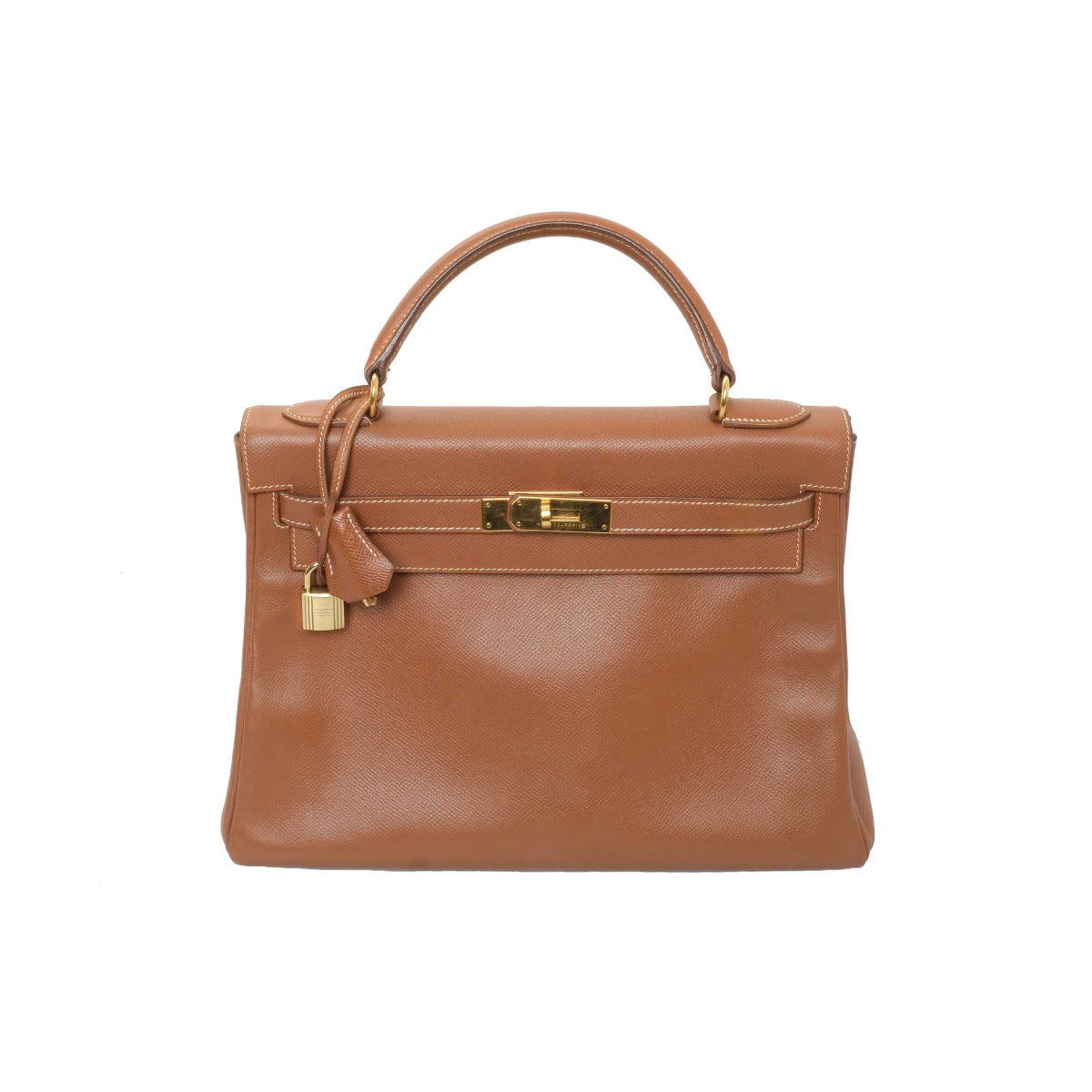 Hermès Gold Courchevel Kelly Retourne 32