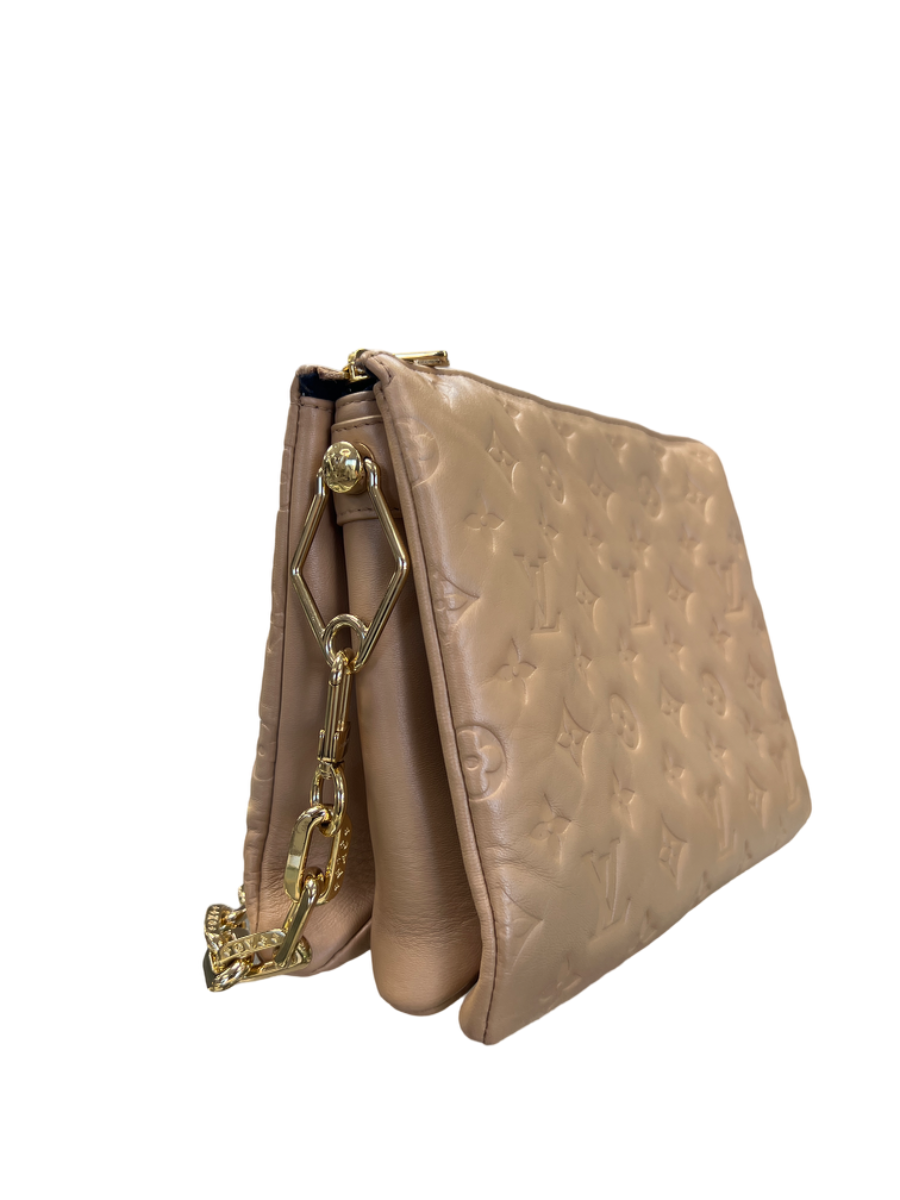 Louis Vuitton Beige Lambskin Coussin PM Bag WGH
