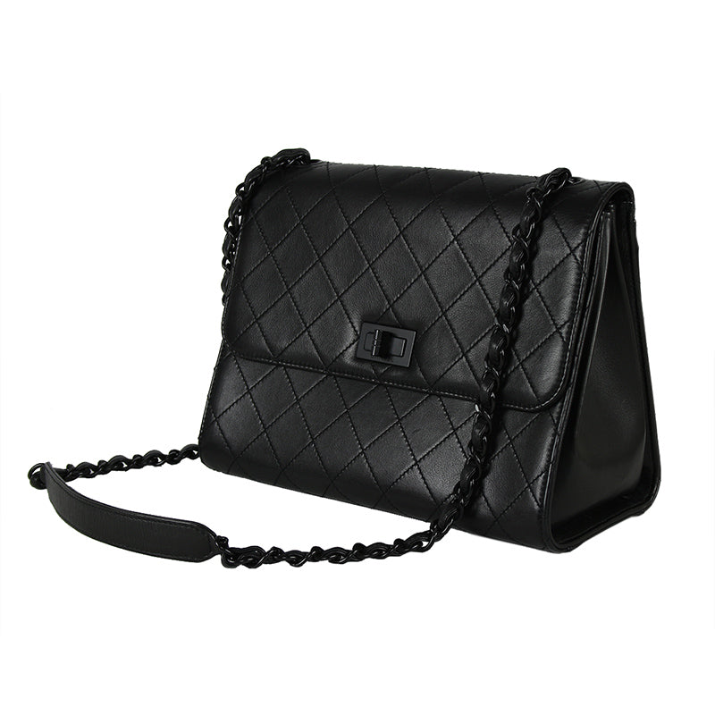 Chanel Medium Black Quilted Lambskin Bag