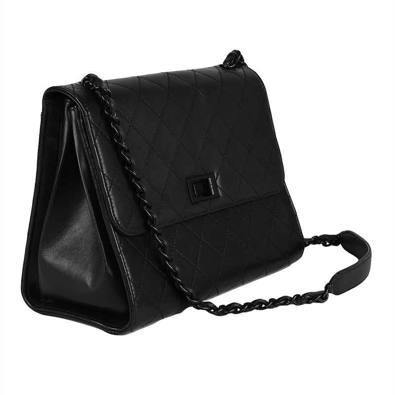 Chanel Medium Black Quilted Lambskin Bag