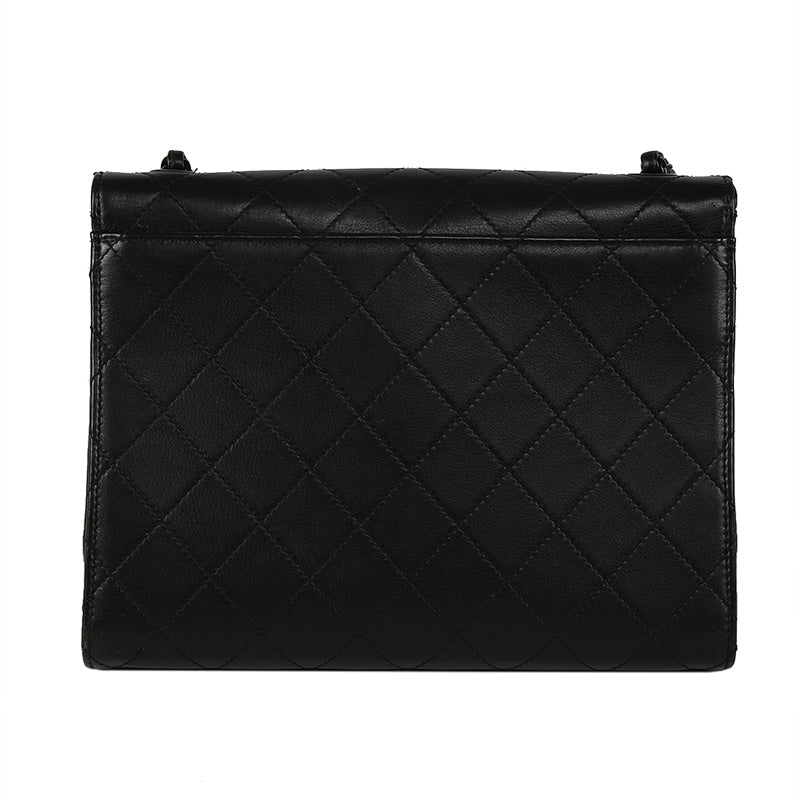 Chanel Medium Black Quilted Lambskin Bag
