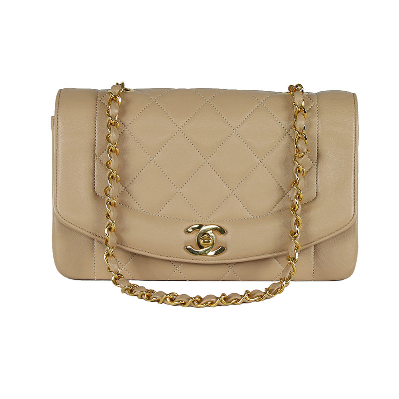 Chanel Beige Vintage Small Flap Bag