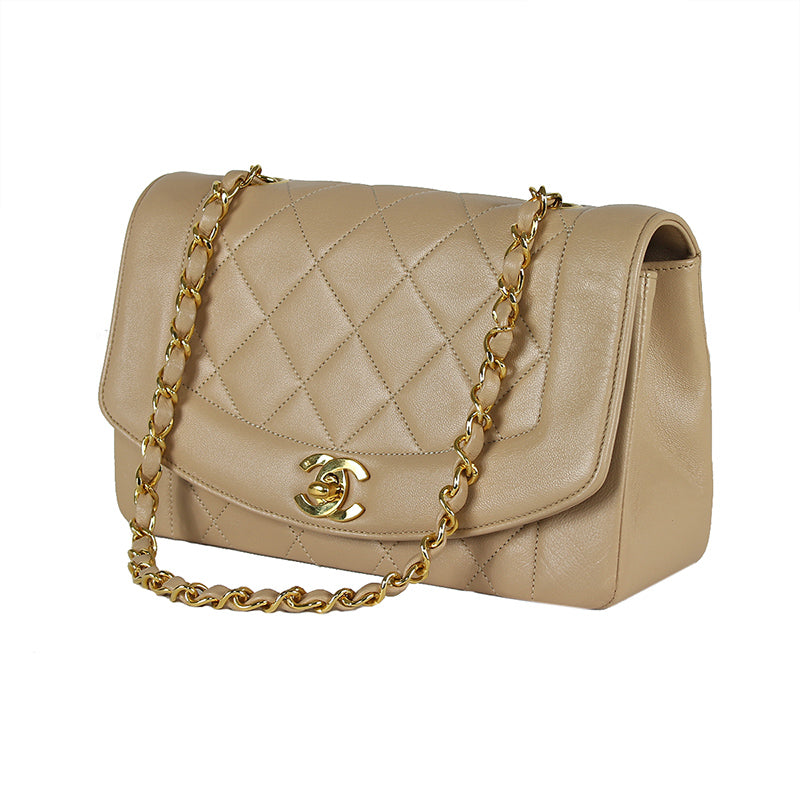Chanel Beige Vintage Small Flap Bag