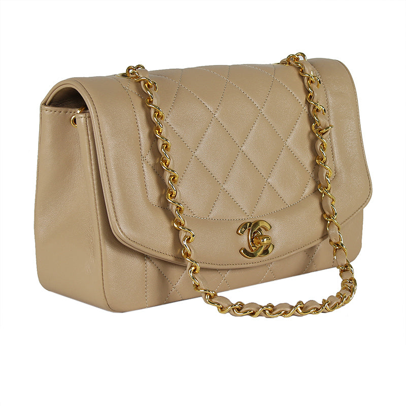 Chanel Beige Vintage Small Flap Bag