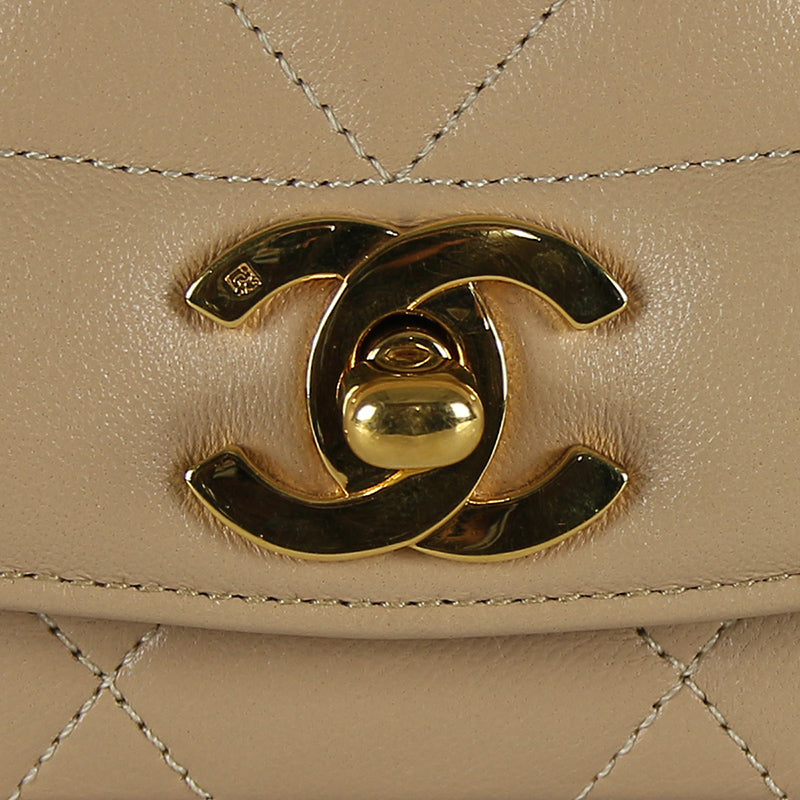 Chanel Beige Vintage Small Flap Bag