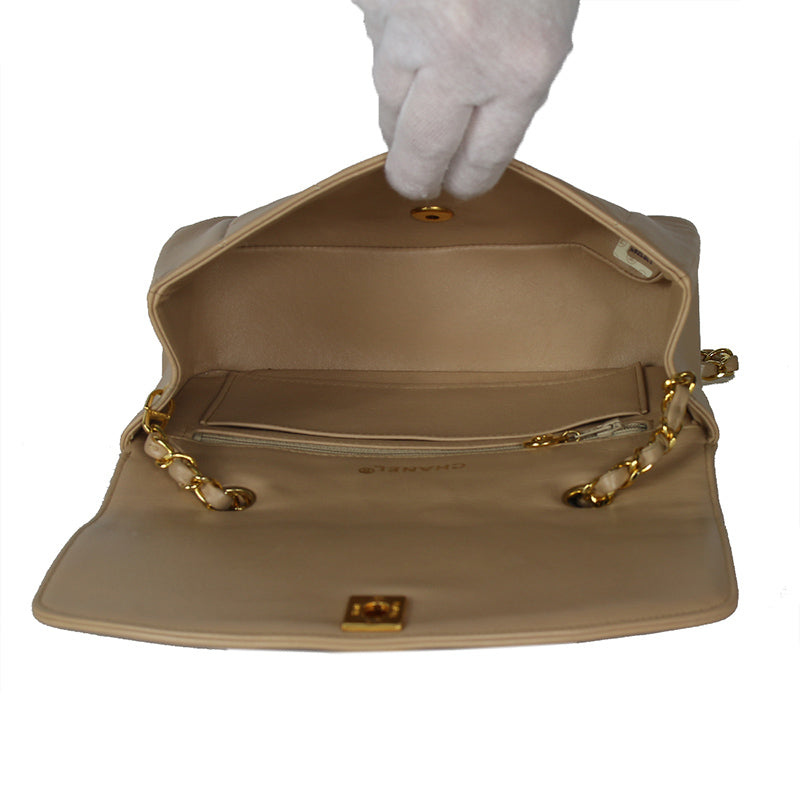 Chanel Beige Vintage Small Flap Bag