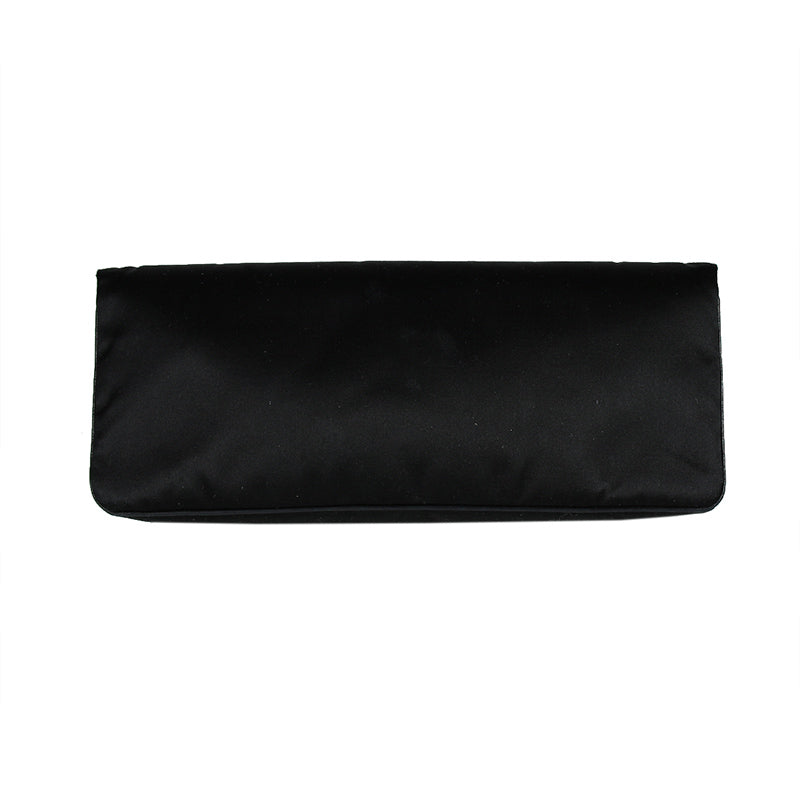Chanel Black Satin Clutch