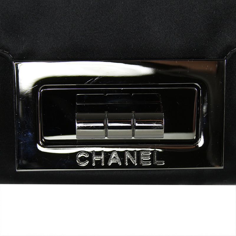 Chanel Black Satin Clutch