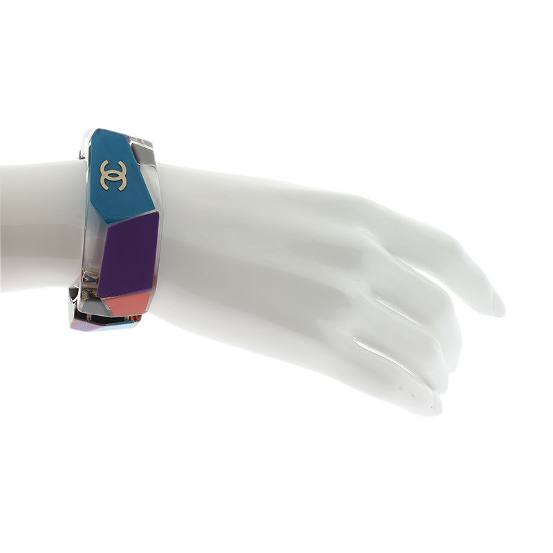 Chanel Faceted Lucite Multi Color Cuff