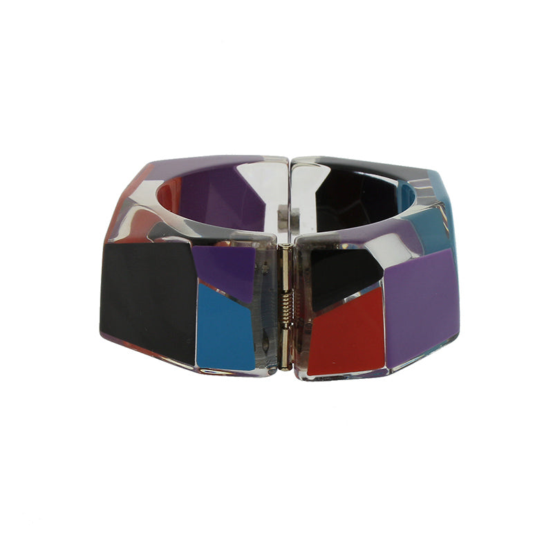 Chanel Faceted Lucite Multi Color Cuff