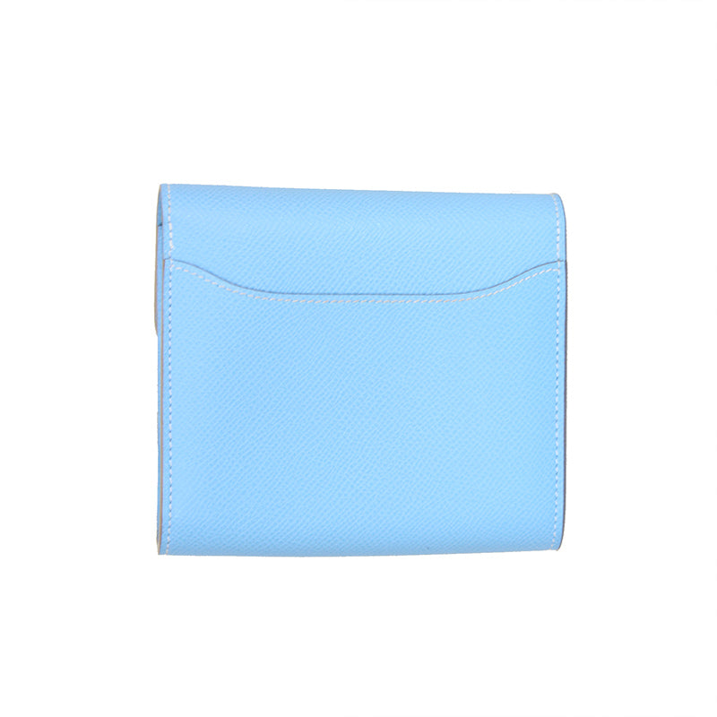Hermes Constance Compact Wallet Epsom Celest