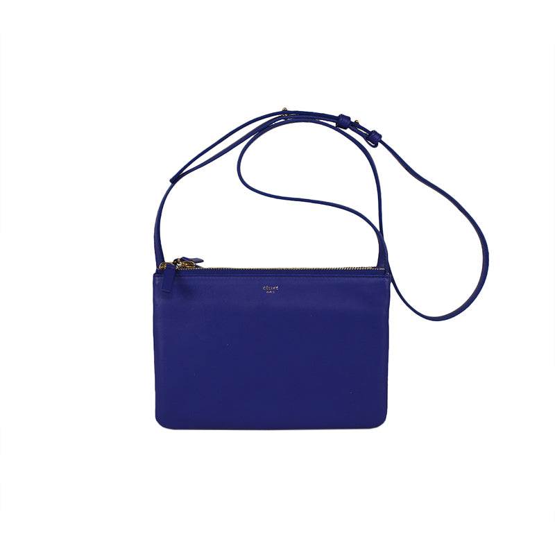 Celine Blue Small Trio Crossbody Bag