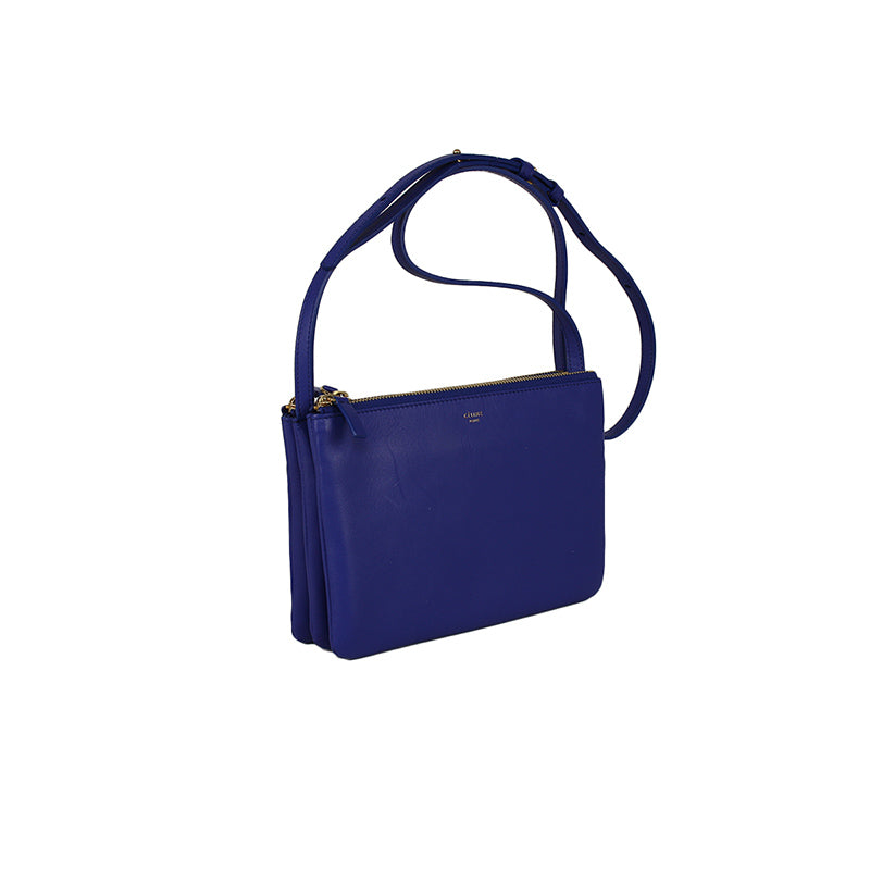 Celine Blue Small Trio Crossbody Bag