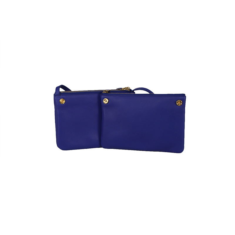 Celine Blue Small Trio Crossbody Bag