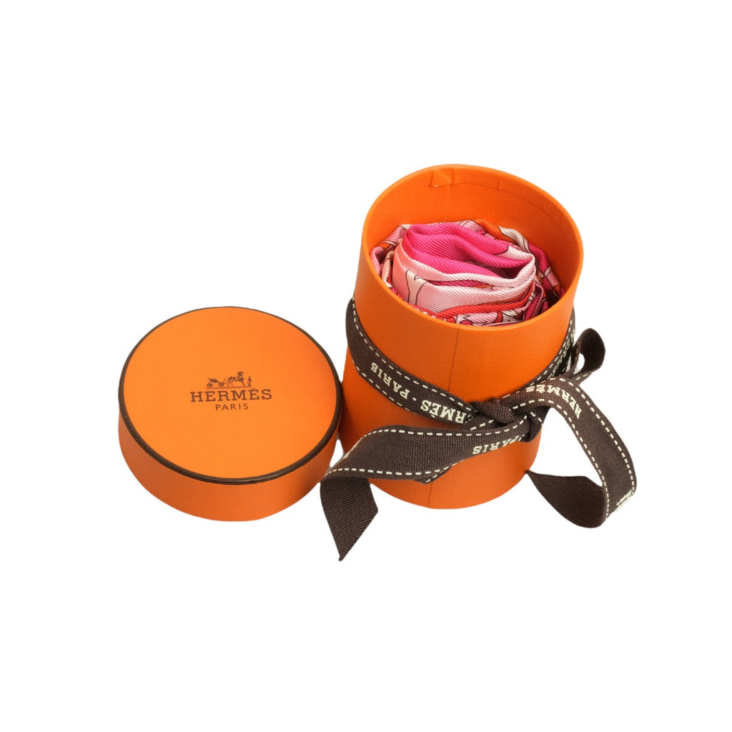 Hermes Orange / Fuchsia Twilly Scarf