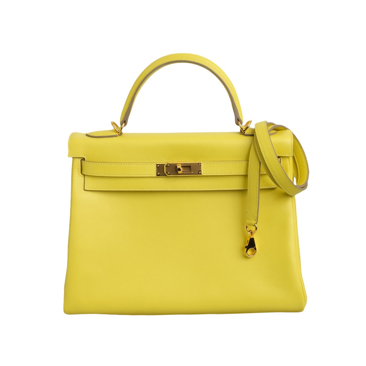 2020 Hermès Lime Kelly 32 Gold Hardware