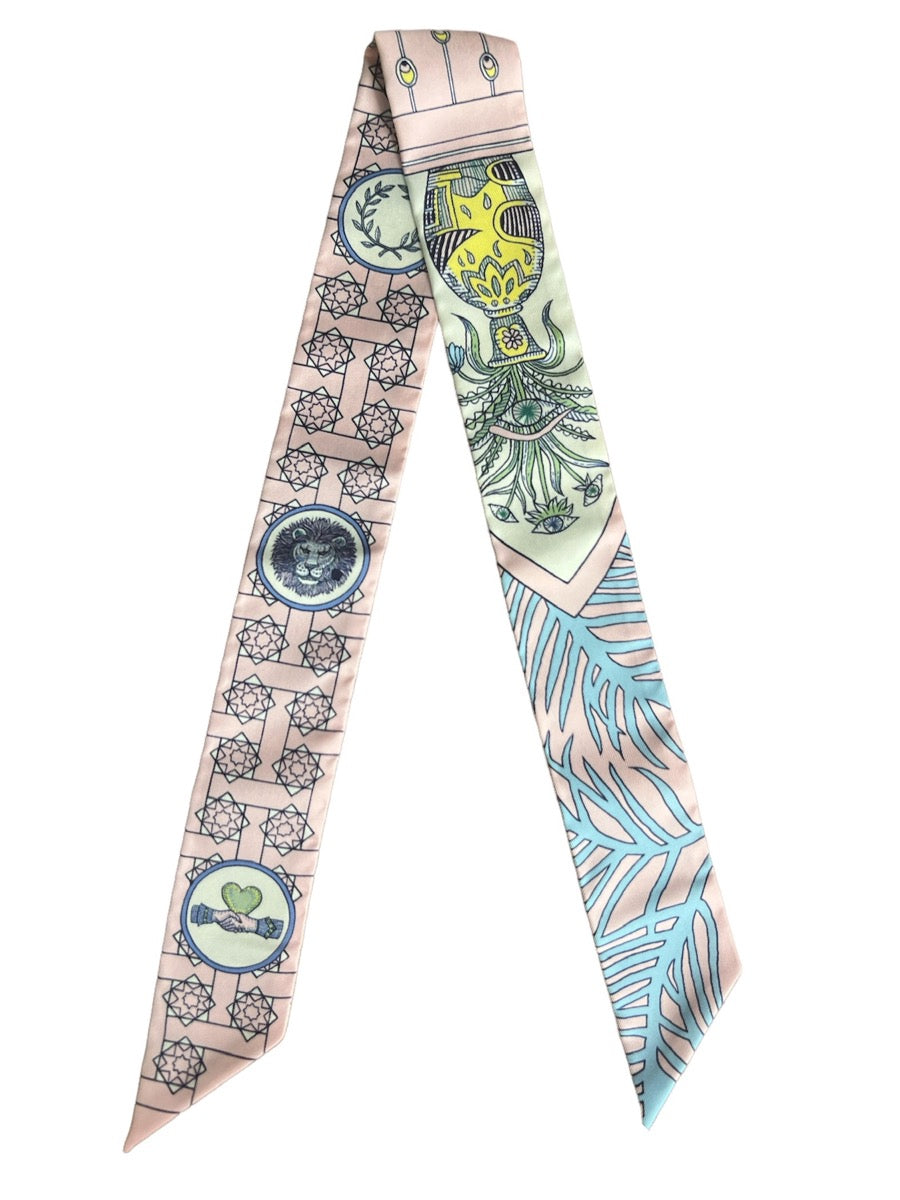 Hermes La Danse Des Amazones Rose Twilly Scarf