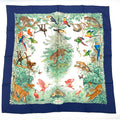 Hermes Blue Equateur Silk 90 Scarf