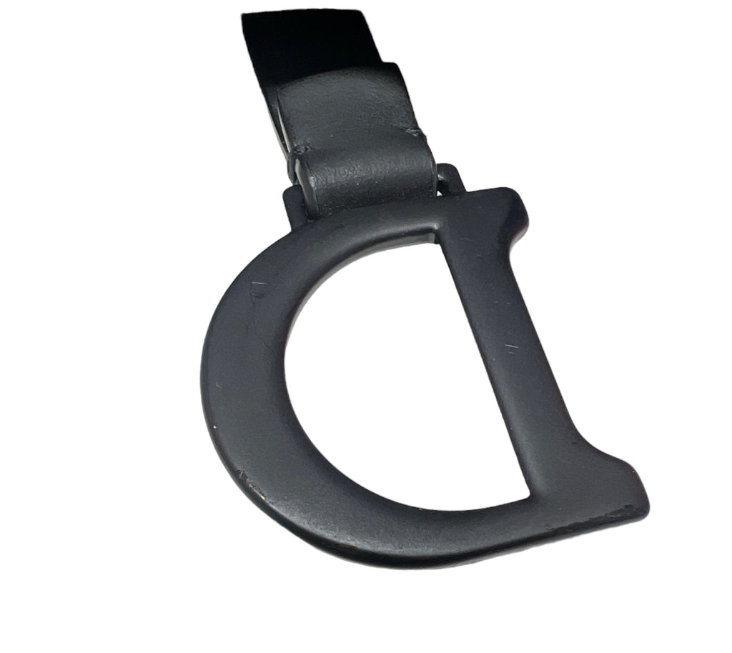 Dior Ultramatte Black Calfskin Mini Saddle Bag