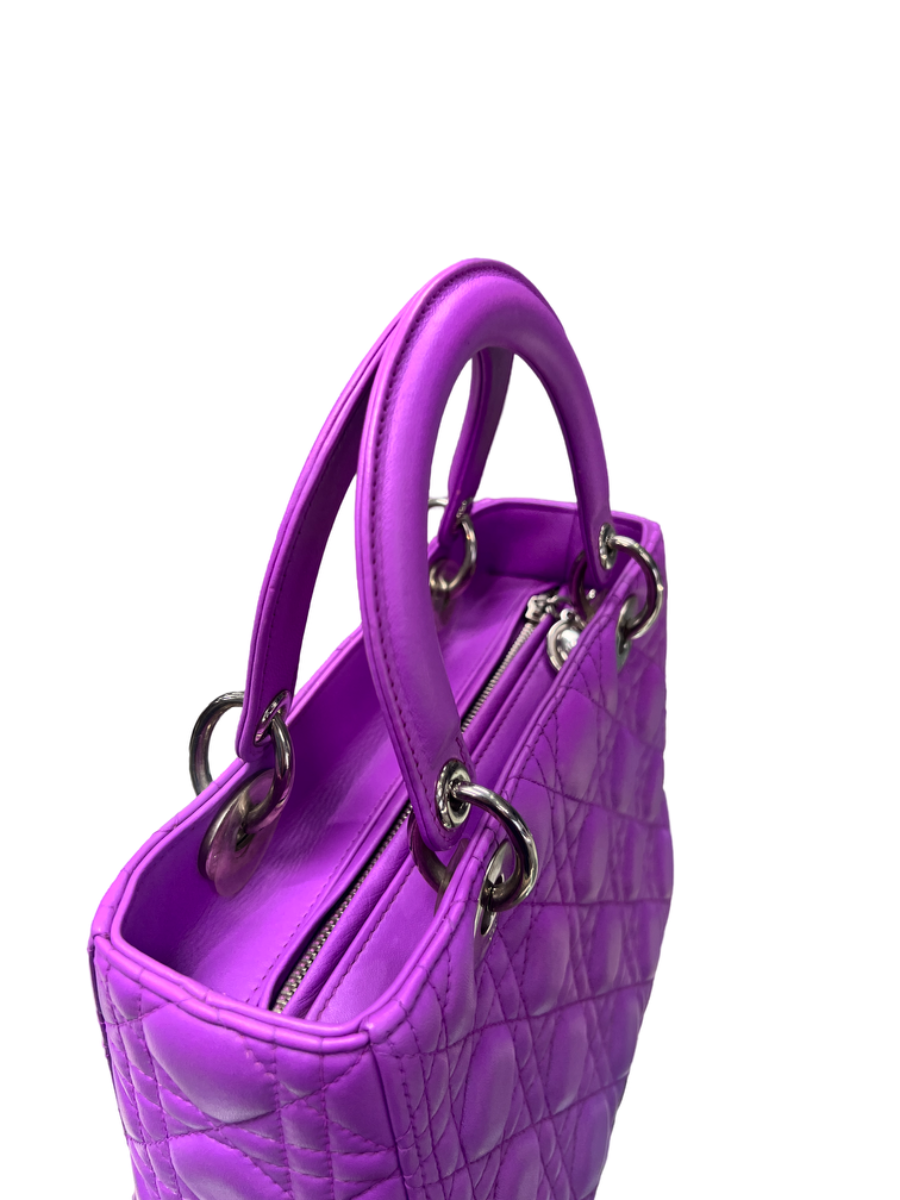 Christian Dior Lavender Medium Lady Dior Bag