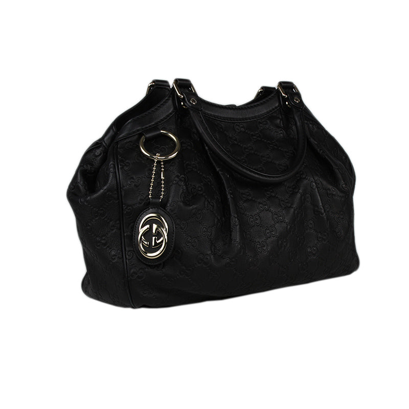 Gucci Black Sukey Guccissima Medium Handbag
