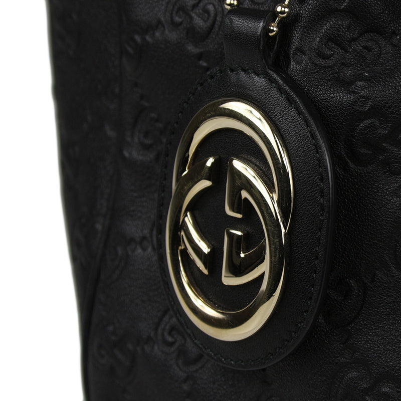 Gucci Black Sukey Guccissima Medium Handbag