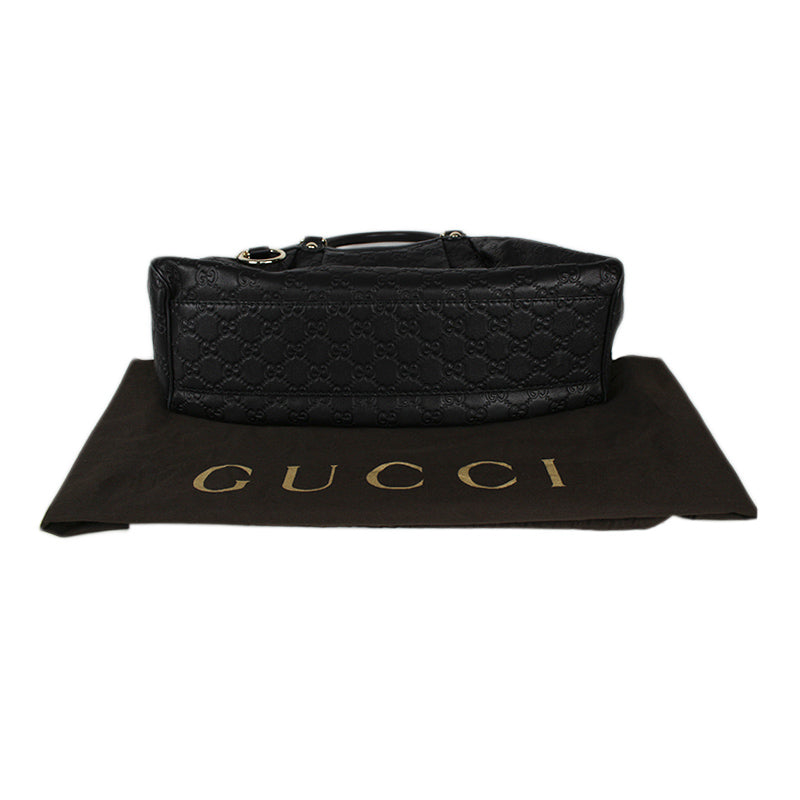 Gucci Black Sukey Guccissima Medium Handbag