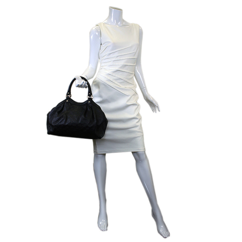 Gucci Black Sukey Guccissima Medium Handbag