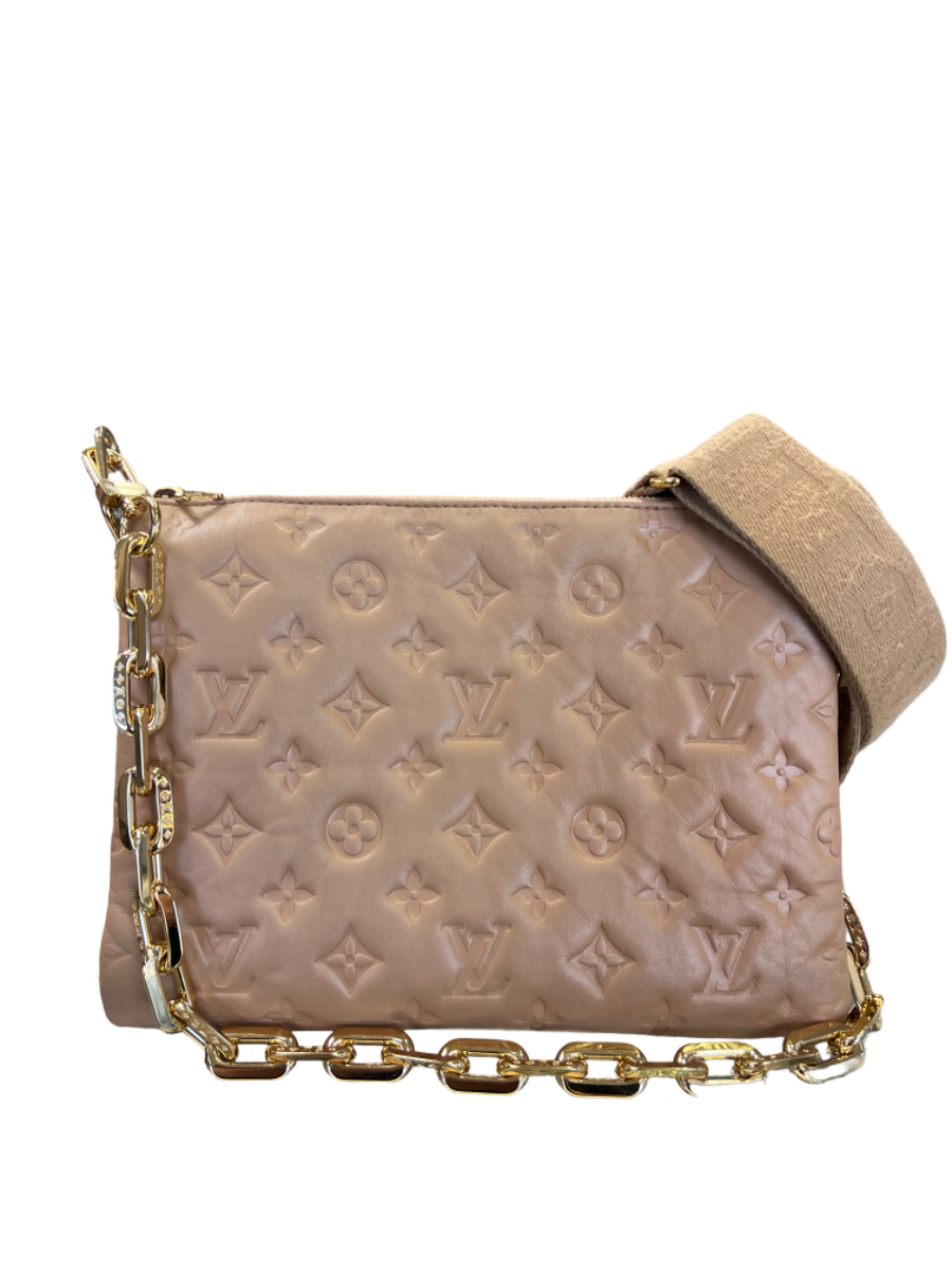 Louis Vuitton Beige Lambskin Coussin PM Bag WGH